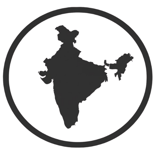 Traditionell in Indien hergestellt Icon für Herstellung in Indien und traditionelle Herkunft