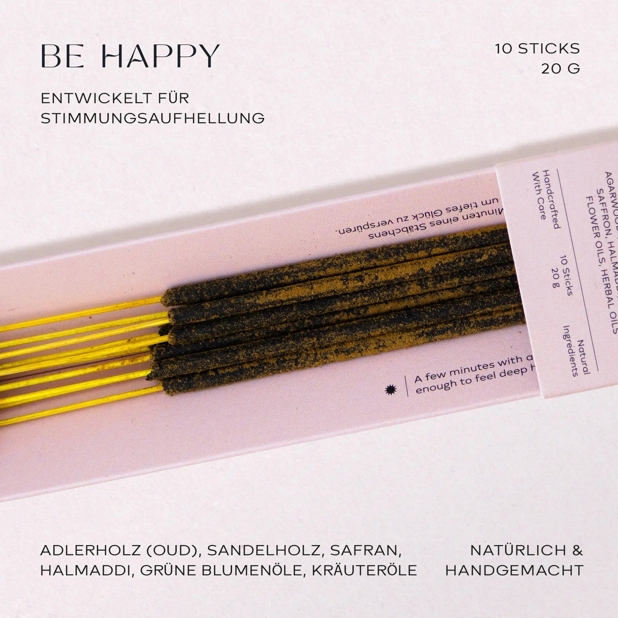 Be Happy Räucherstäbchen Nahaufnahme