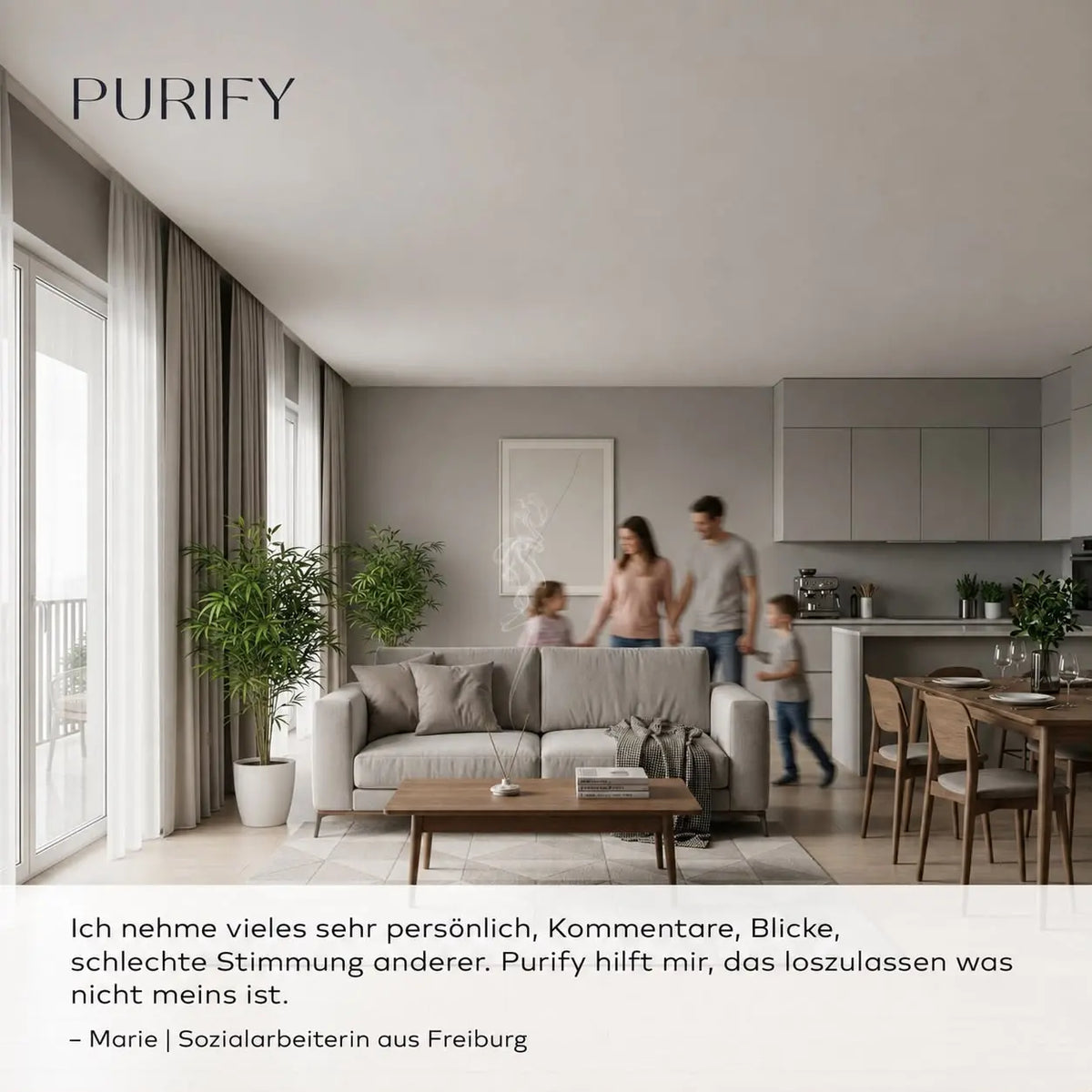 Purify Moodbild mit Person und klarer Duftstimmung