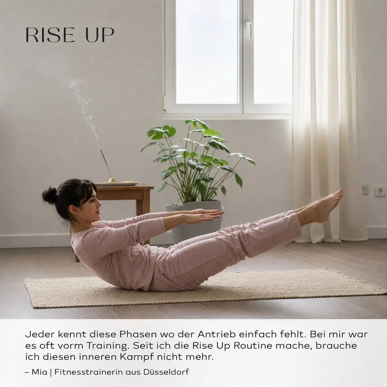 Rise Up Moodbild mit Person und energetischer Duftstimmung