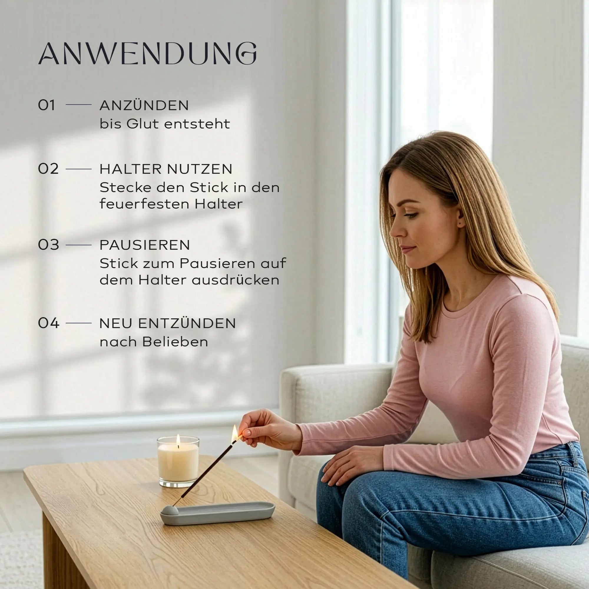 Purify Räucherstäbchen Anwendung